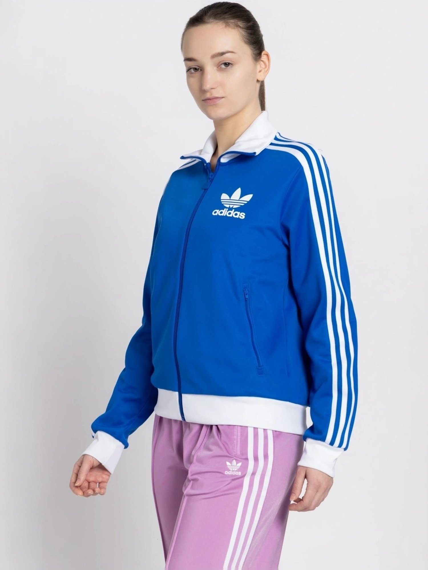 Adidas Originals Blue Striped Sports Jacket