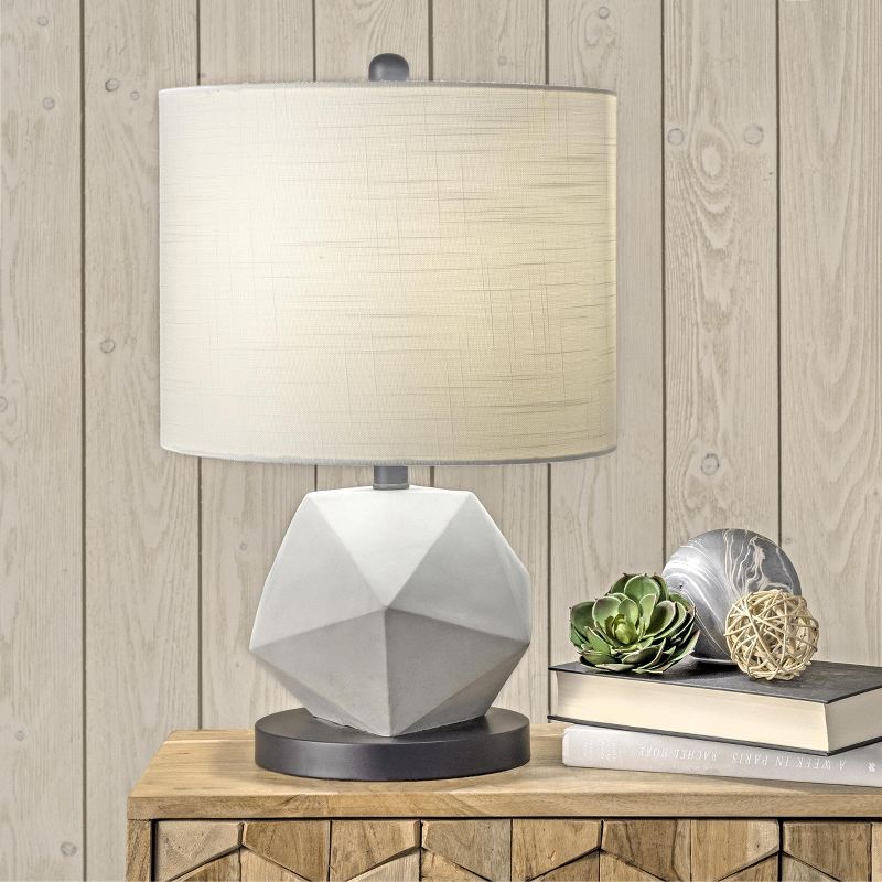 nuLOOM Clairton 20" Cement Table Lamp Lighting - Gray 20" H x 13" W x 13" D