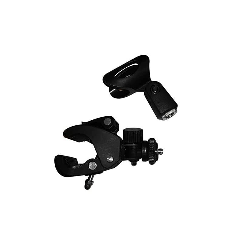 Mic Clamp Microphone Stand Grip Mount with Clip Holder
