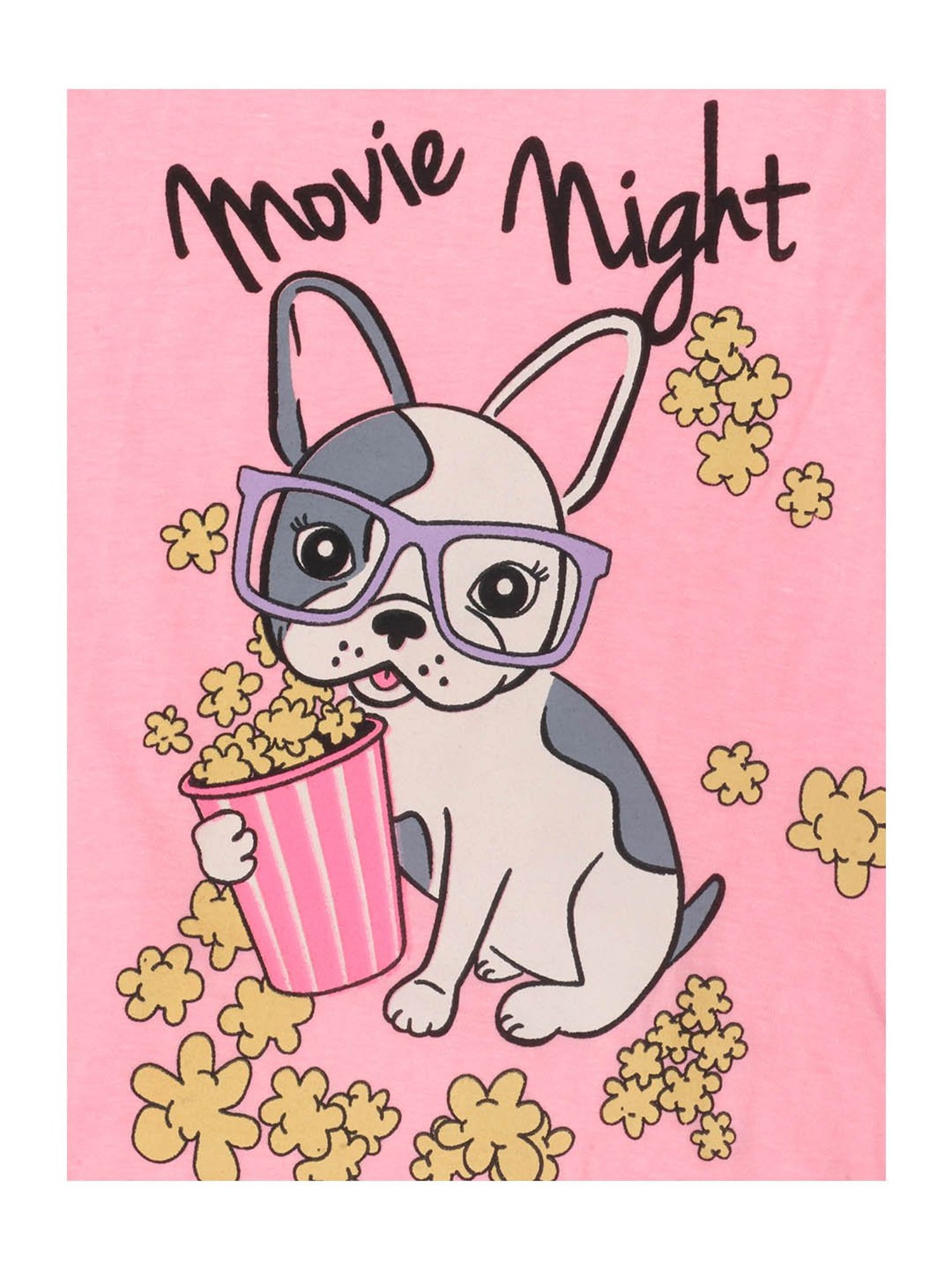 Lazy Shark Kids Pink & Grey Printed  Top with  Shorts