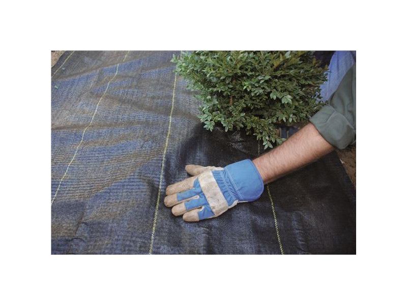 250 Feet Roll Home Garden and Commercial Landscape Weed Block Barrier Heavy-Duty Woven Ground Cover Fabric, Black