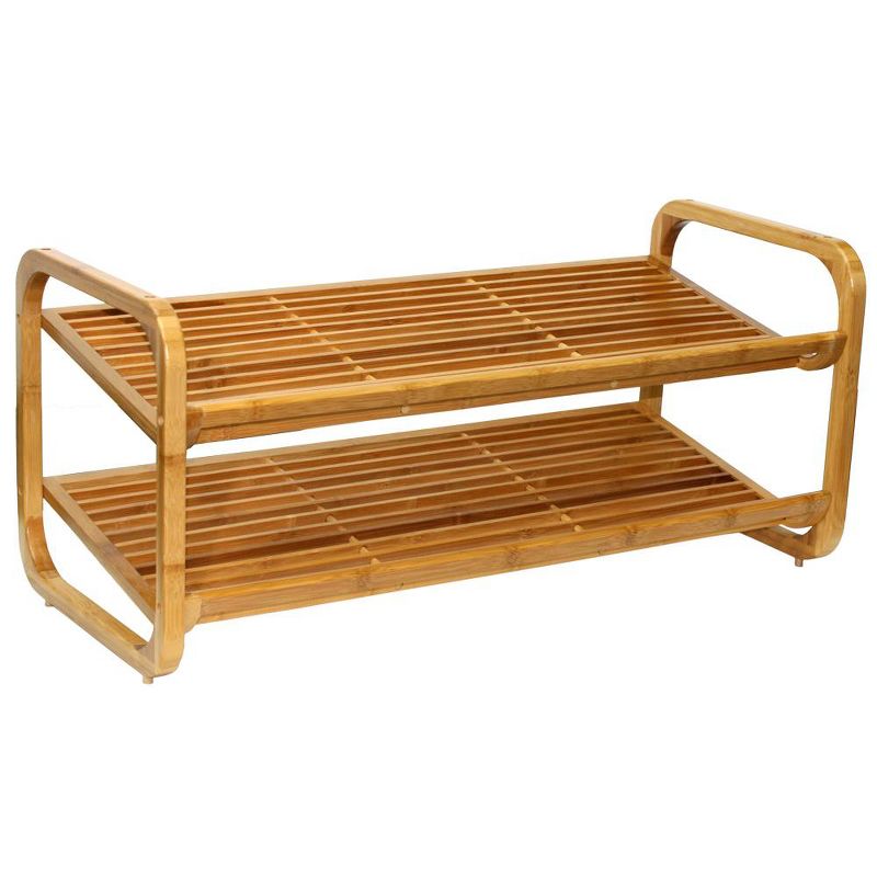 Oceanstar 2 Tier Bamboo Shoe Rack