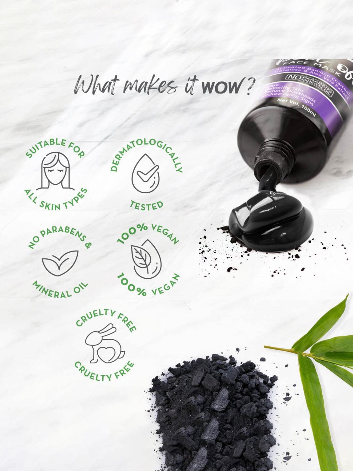 Wow Skin Science Activated Charcoal Peel Off Face Mask - 100 ml
