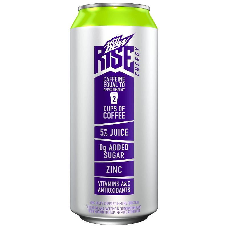 Mountain Dew Rise Berry Blitz Energy Drink - 16 fl oz Can