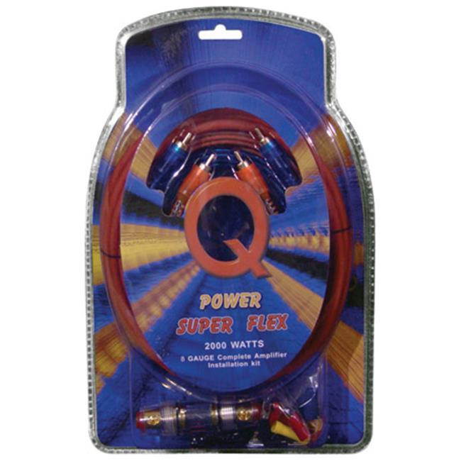 Qpower 8 Gauge Amp Kit Super Flex 8GAMPKITSFLEX