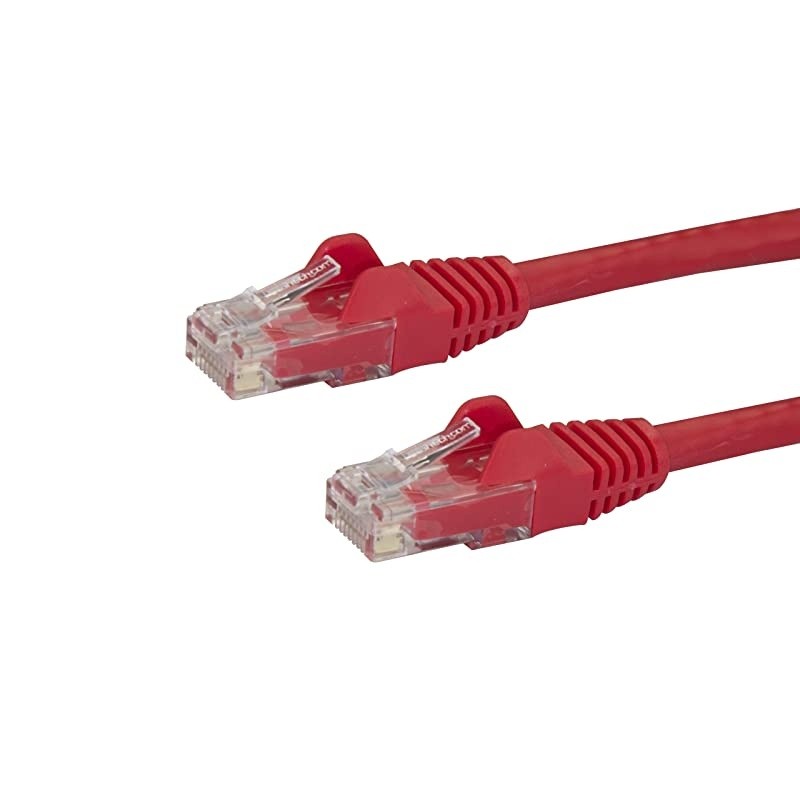 com 14ft CAT6 Ethernet Cable Red CAT 6 Gigabit Ethernet Wire 650MHz 100W PoE++ RJ45 UTP Category 6 NetworkPatch Cord Snagless wStrain Relief Fluke Tested ULTIA Certified N6PATCH14RD