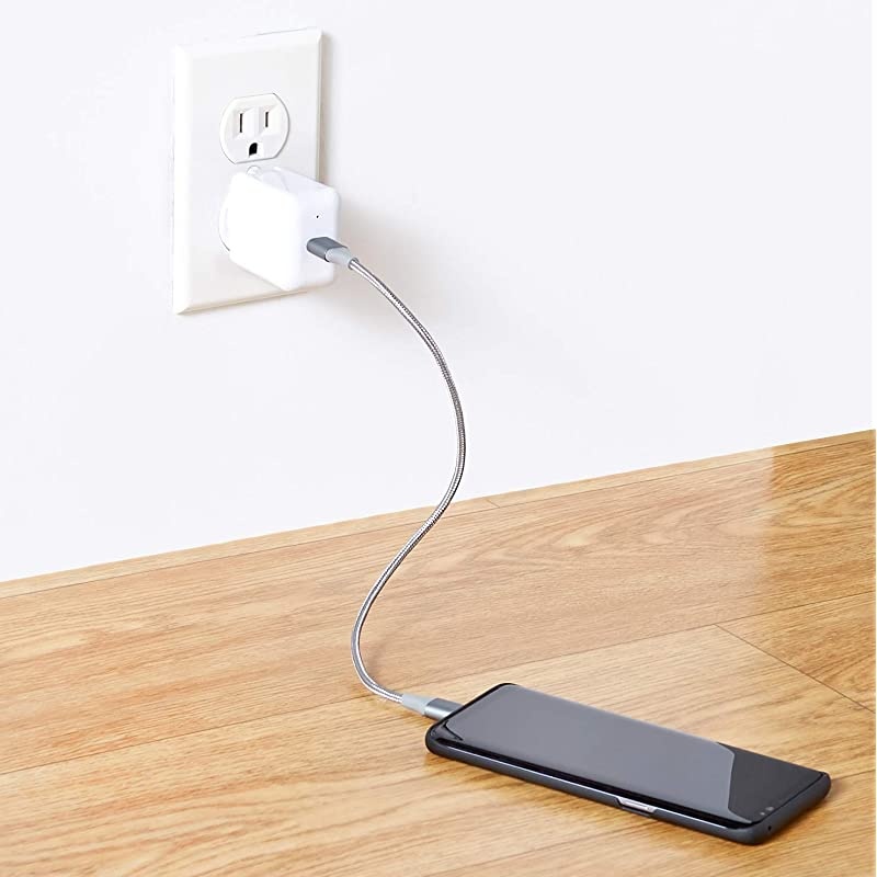 Basics 15W One-Port USB-C Wall Charger for Tablets and Phones - White