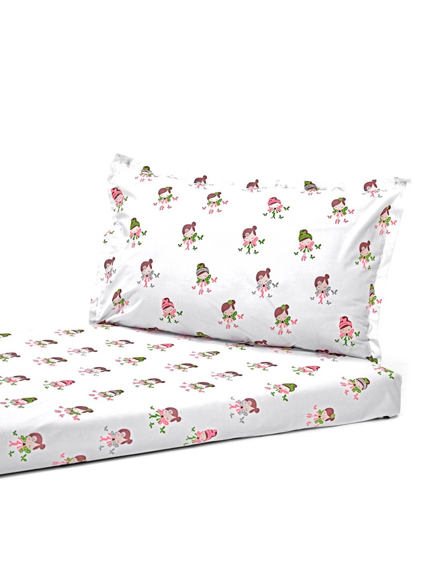 Nigh Nigh Fairywings White Cotton 300 TC Kids Bed Linen Set