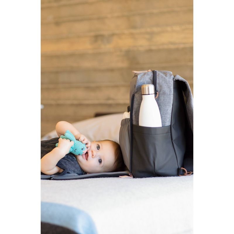 Petunia Pickle Bottom Boxy Diaper Bag - Graphite/ Black