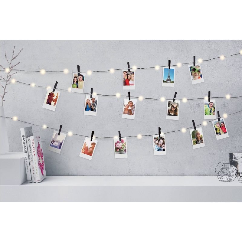 Merkury Firefly Chrome Mini Clip LED String Lights - Black