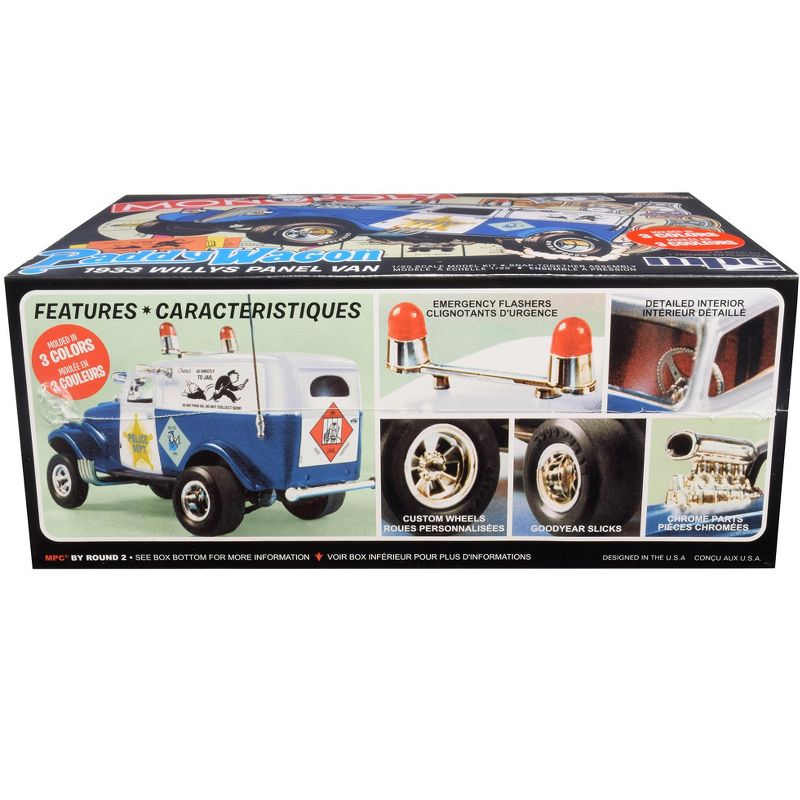 Skill 2 Snap Model Kit 1933 Willys Panel Paddy Wagon Police Van "Monopoly" "85th Anniversary" 1/25 Scale Model by MPC