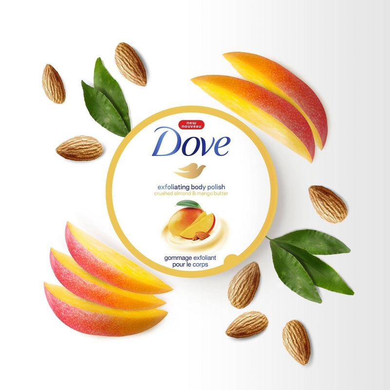 Dove Crushed Almond & Mango Butter Exfoliating Body Polish Scrub - 10.5  fl oz