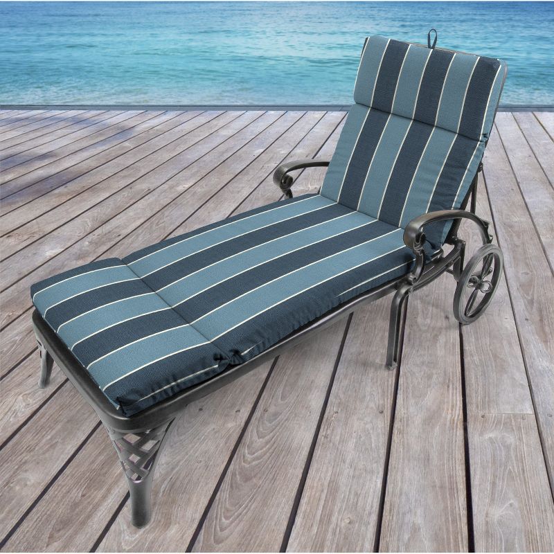 Jordan French Edge Outdoor Cushion - Wickenburg Indigo