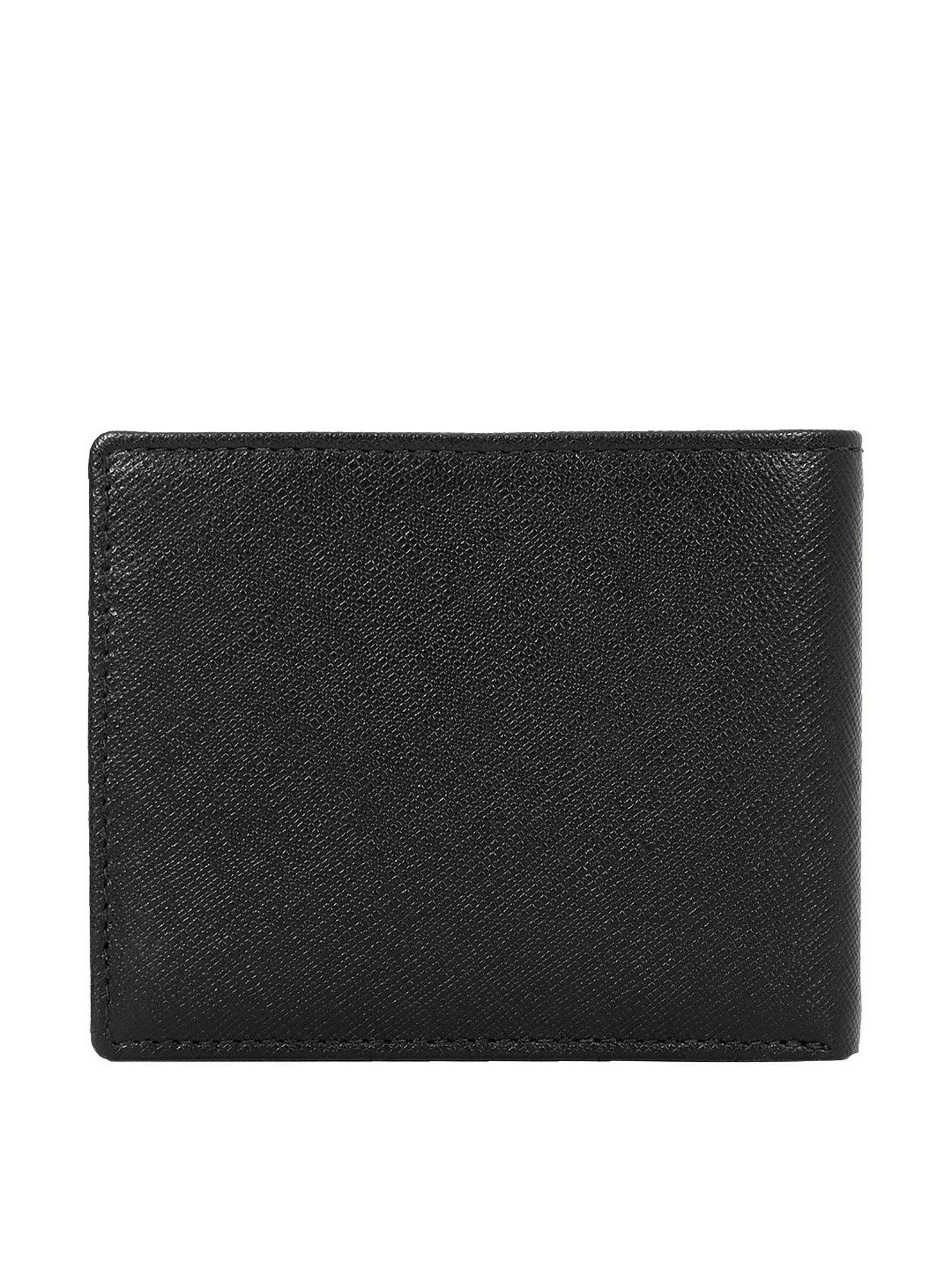 Eske Black Textured Bi-Fold Wallet for Men