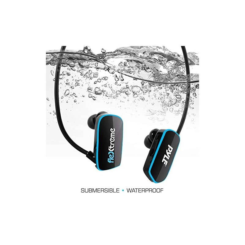 Upgraded Waterproof MP3 Player V2 Flextreme Sports Wearable Headset Music Player 8GB Underwater Swimming Jogging Gym Earphones Rechargeable Flexible Headphones USB Connection9 PSWP14BK