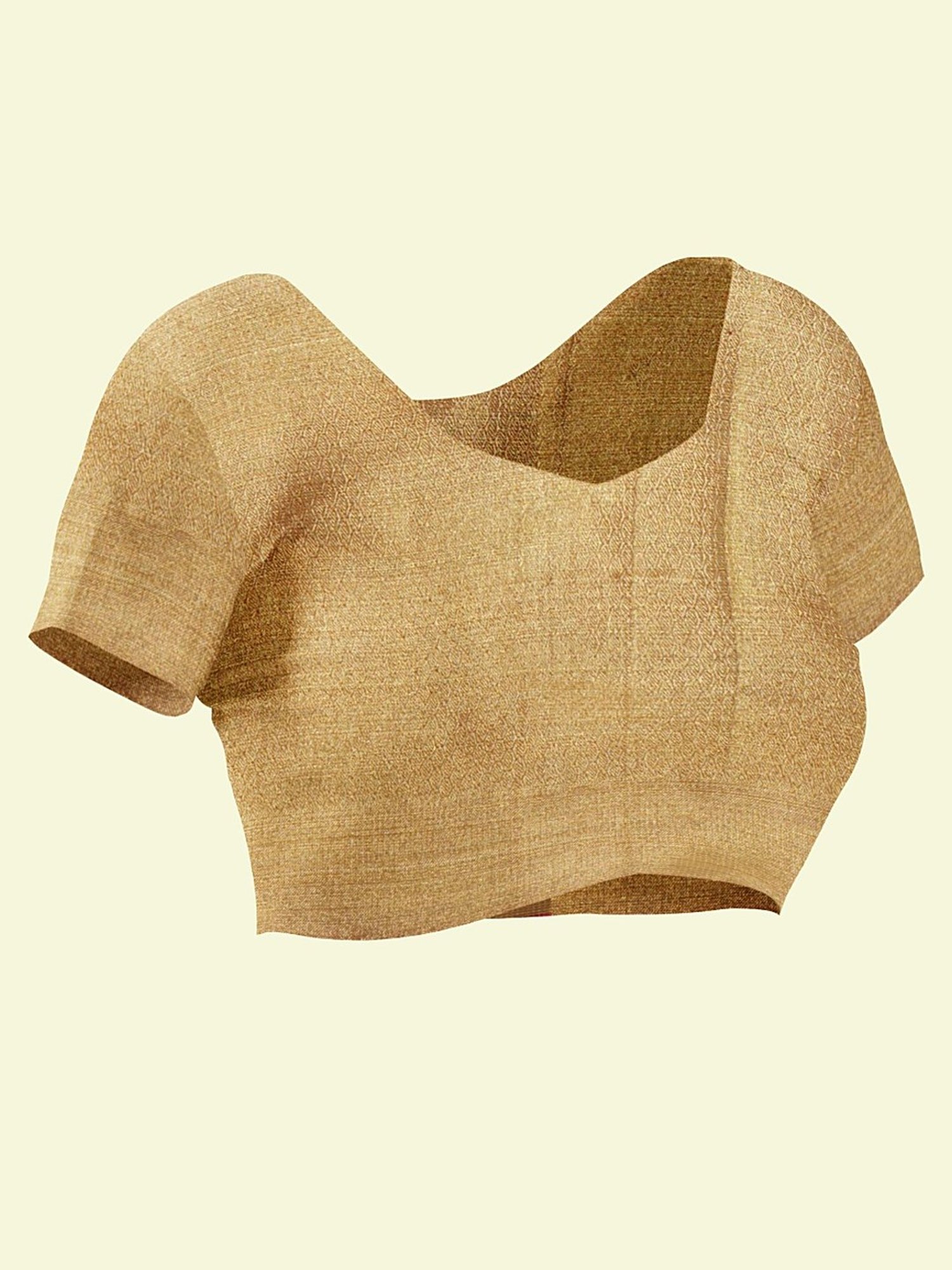 Banarasi Silk Works Beige Cotton Woven Saree With Unstitched Blouse