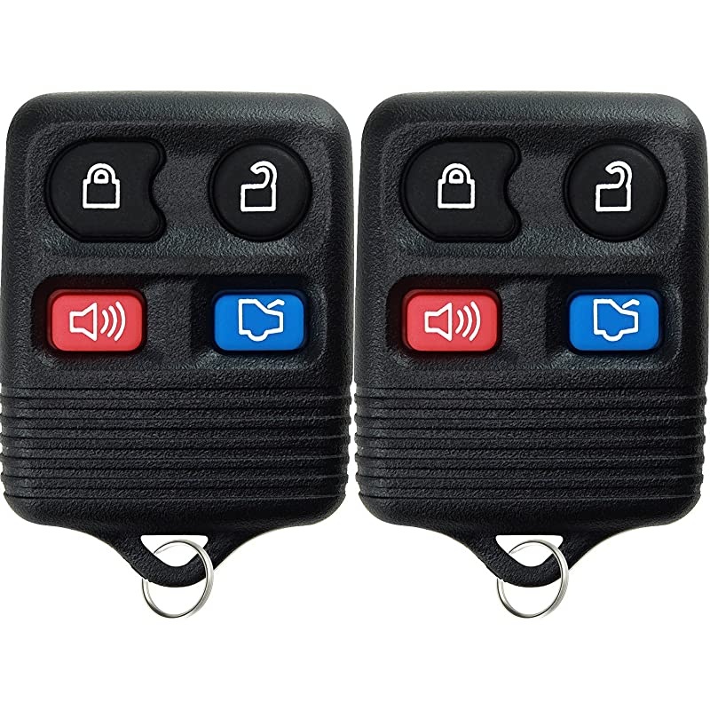 2  Replacement Keyless Entry Remote Control Key Fob Clicker Transmitter Black