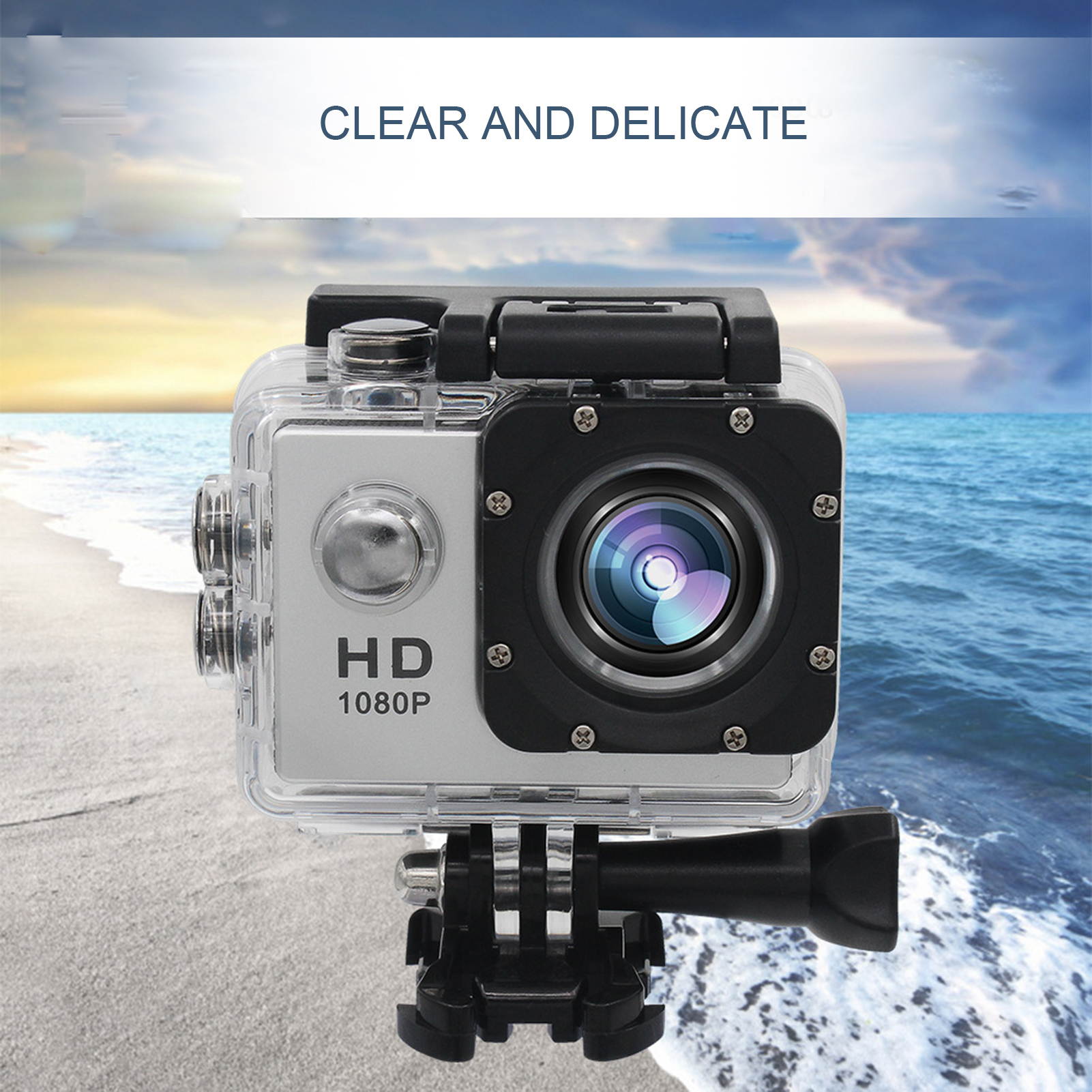 Camera HD Display Multifunctional 2.0-inch Underwater Waterproof Video Recorder for Sports Diving