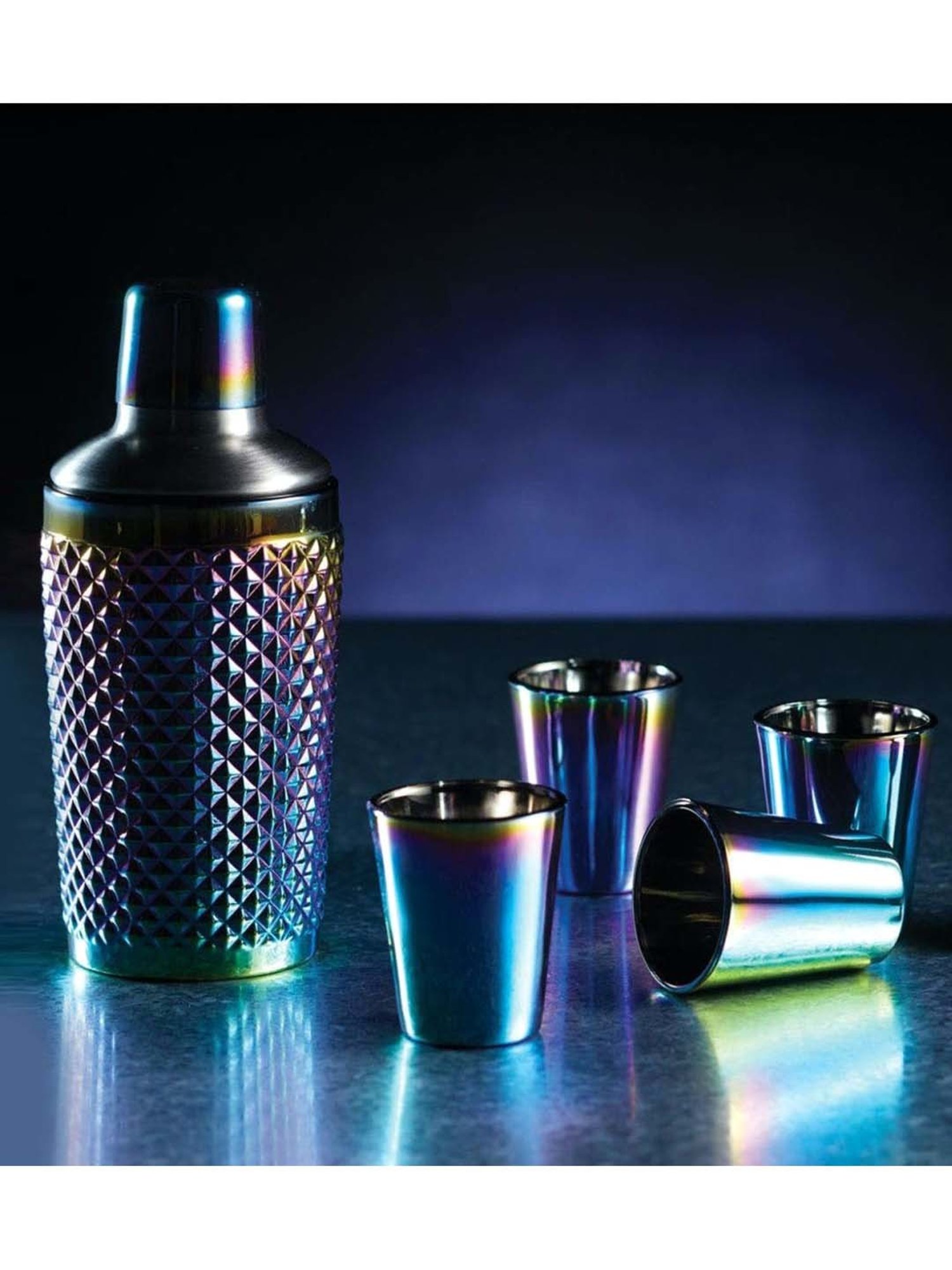 BarCraft Multicolor Stainless Steel Cocktail Shaker (0.3 L)