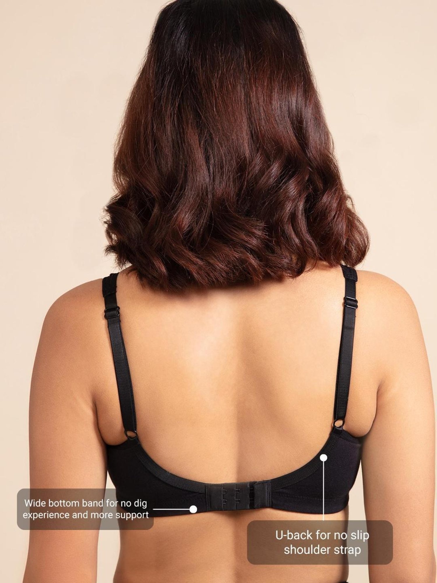 Nykd Black Non-padded Bra