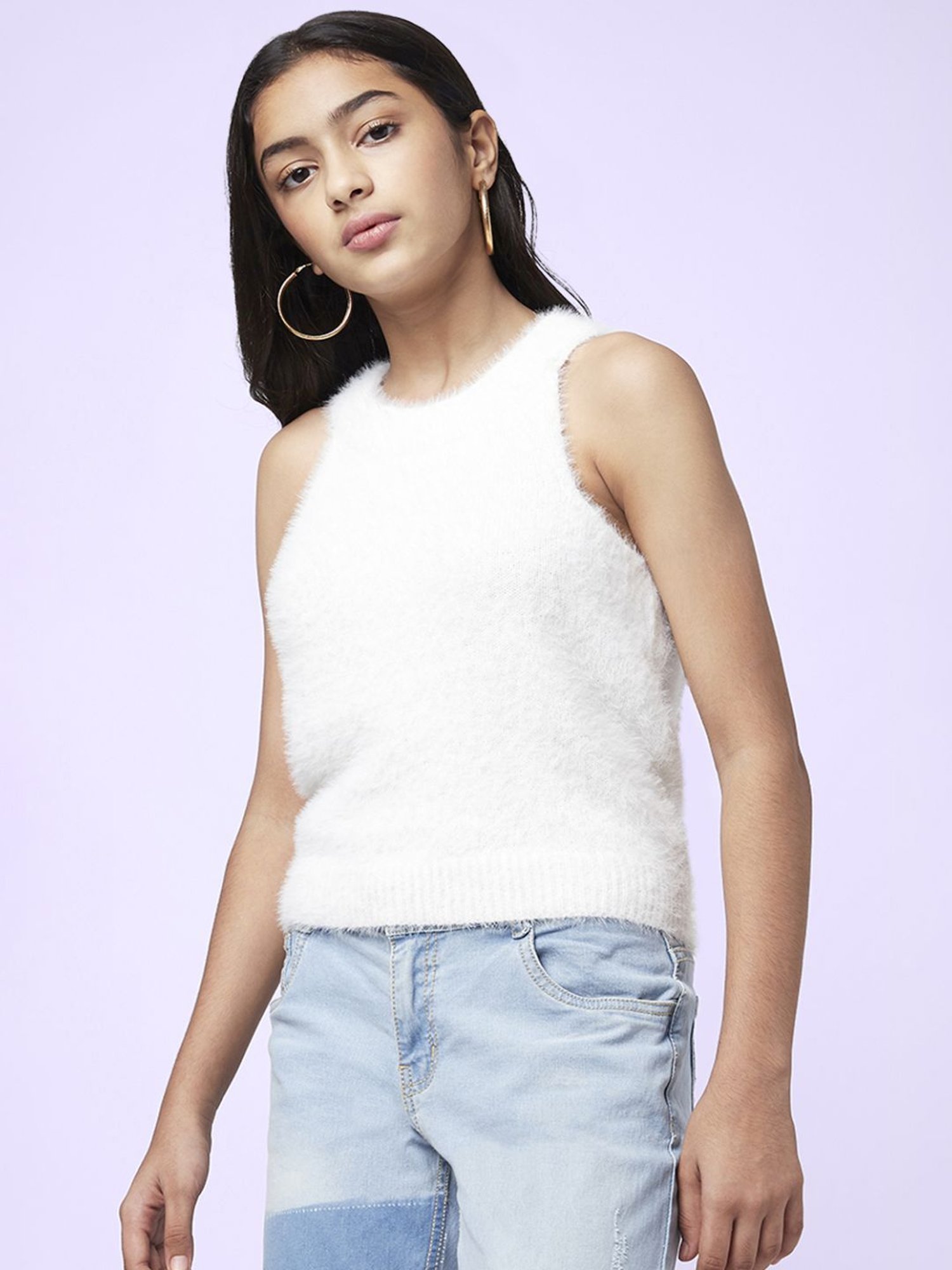 Coolsters by Pantaloons Kids Off-White Cotton Regular Fit Sweater