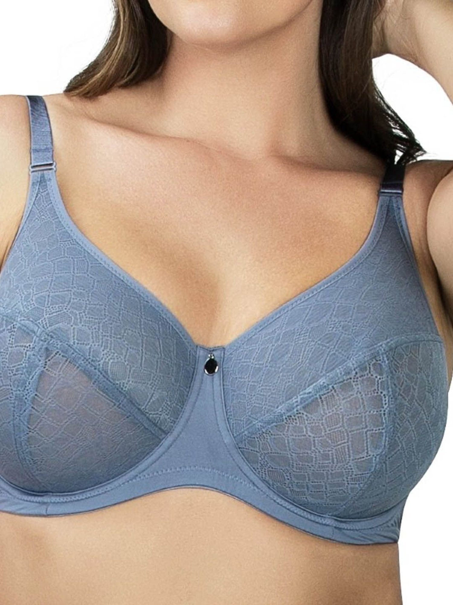 PARFAIT Blue Under Wired Non Padded Minimizer Bra
