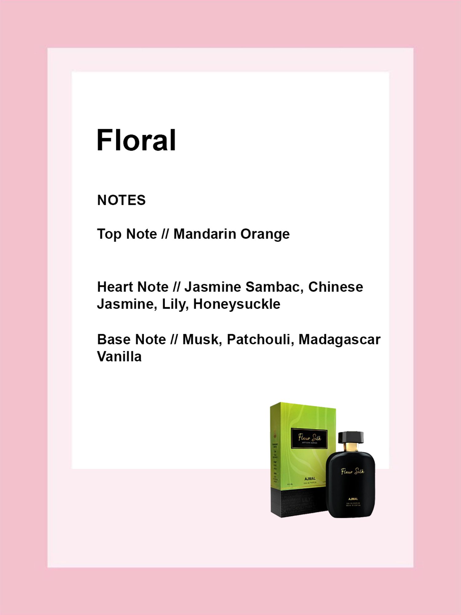 Ajmal Artisan Series Fleur Silk Eau de Parfum for Women - 100 ml