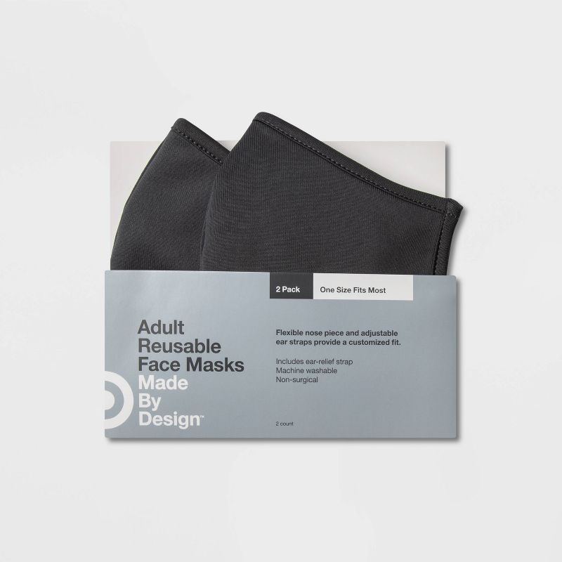 2pk Face Mask Gray - Made By Design™