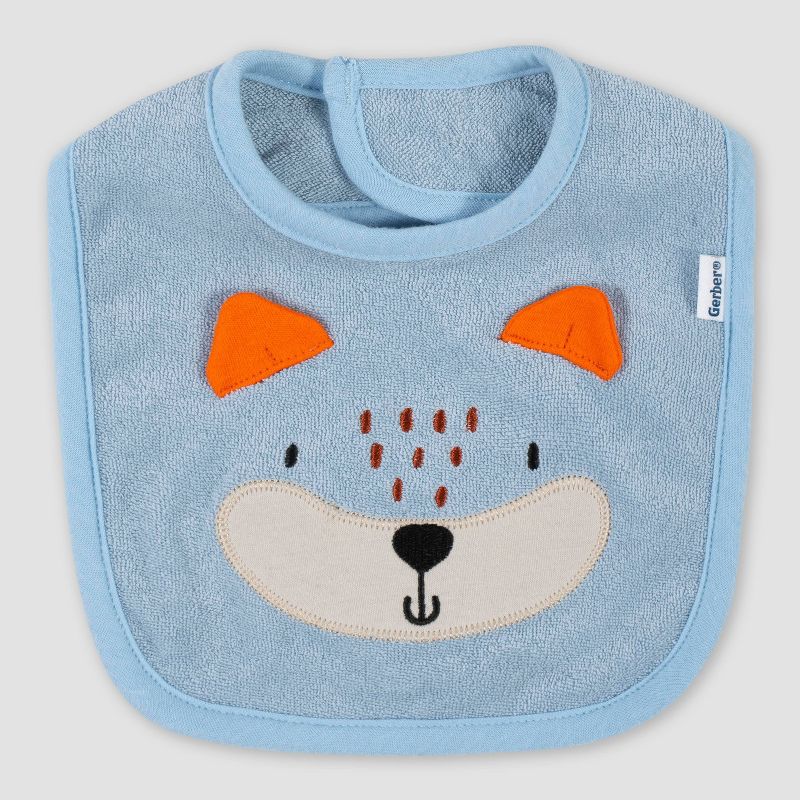 Gerber Baby Boys' 4pk Fox Bib - Gray