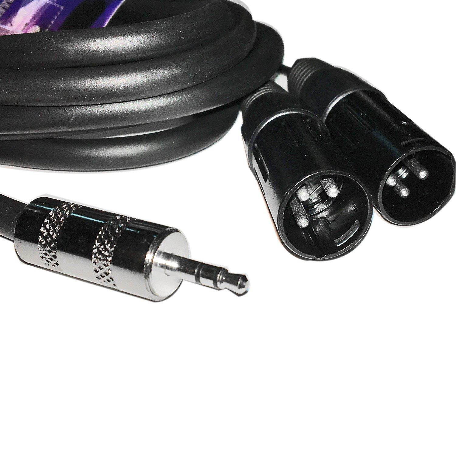 EMB - 3.5-2XM12F16G - 3.5mm (1/8" TRS) to DUAL XLR Male 12Ft. 16G Balanced Cable
