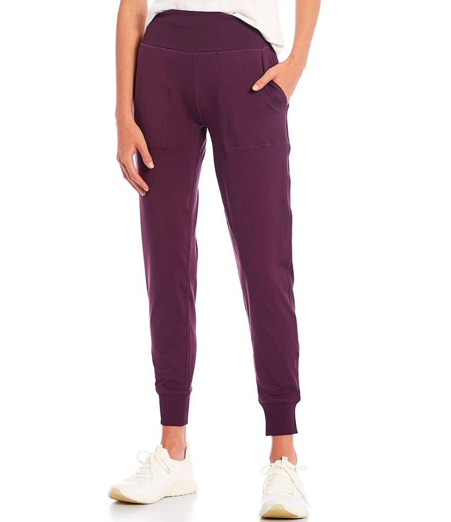 Kinesis High Rise Slim Sueded Jersey Joggers