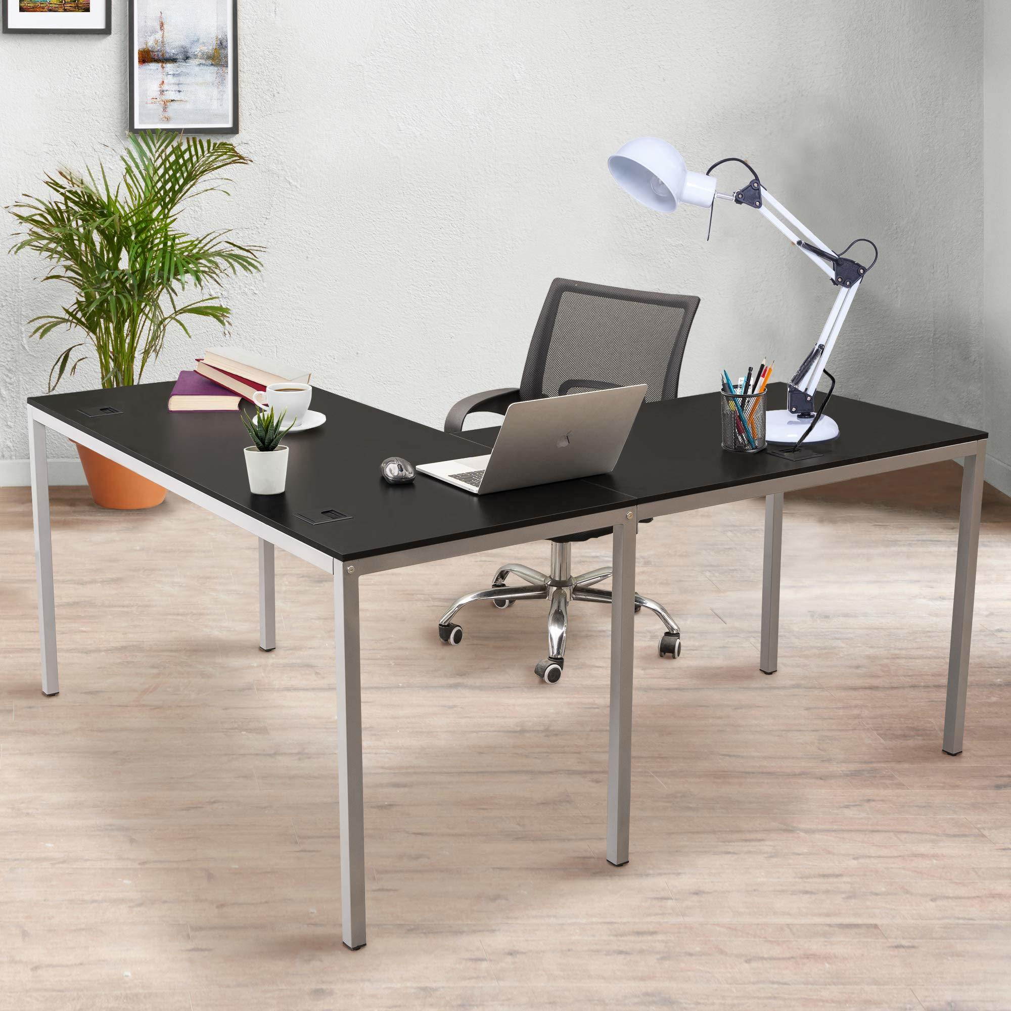 60" L Shaped Desk Corner Computer Desk Gaming Table Workstation for Home Office Study