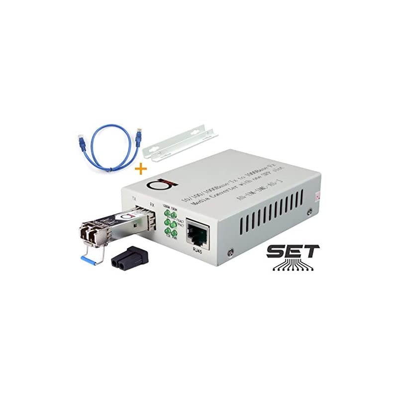 Mode LC Gigabit Fiber Media Converter - Includes LC SFP 20 km (12.42 Miles) LC &ndash; to UTP Cat5e Cat6 10/100/1000 RJ-45 &ndash; Auto Sensing Gigabit or Fast Ethernet Speed - Jumbo Frame - LLF Support