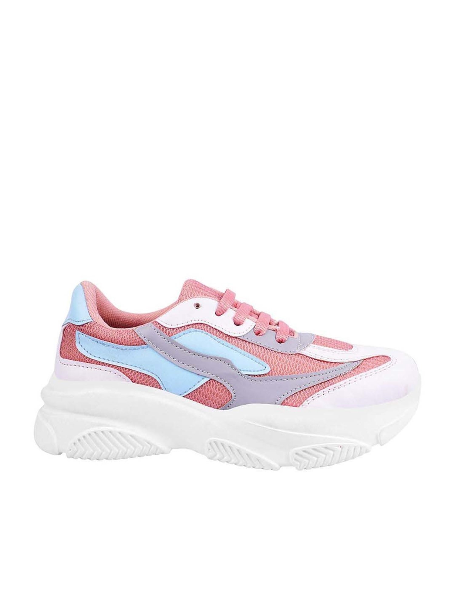 Shoetopia Kids Pink & White Walking Shoes