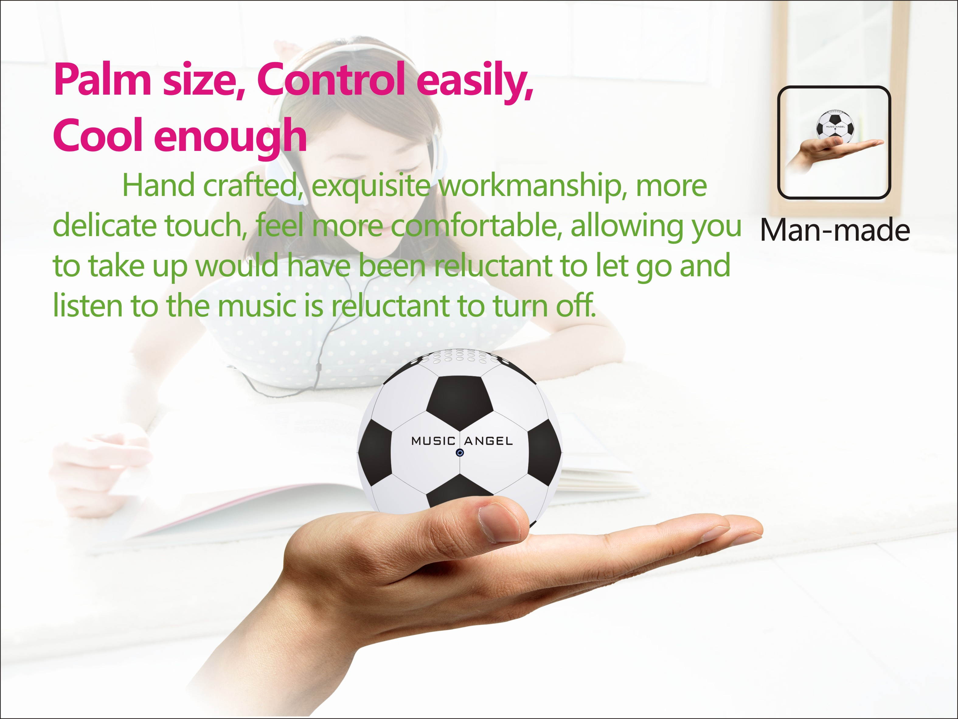 Football Mini Bluetooth Speaker Wireless Subwoofer Computer Audio speakers 600Mah Battery Power