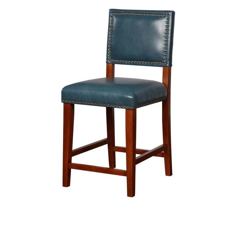 Linon Blake Pacific Blue Counter Stool