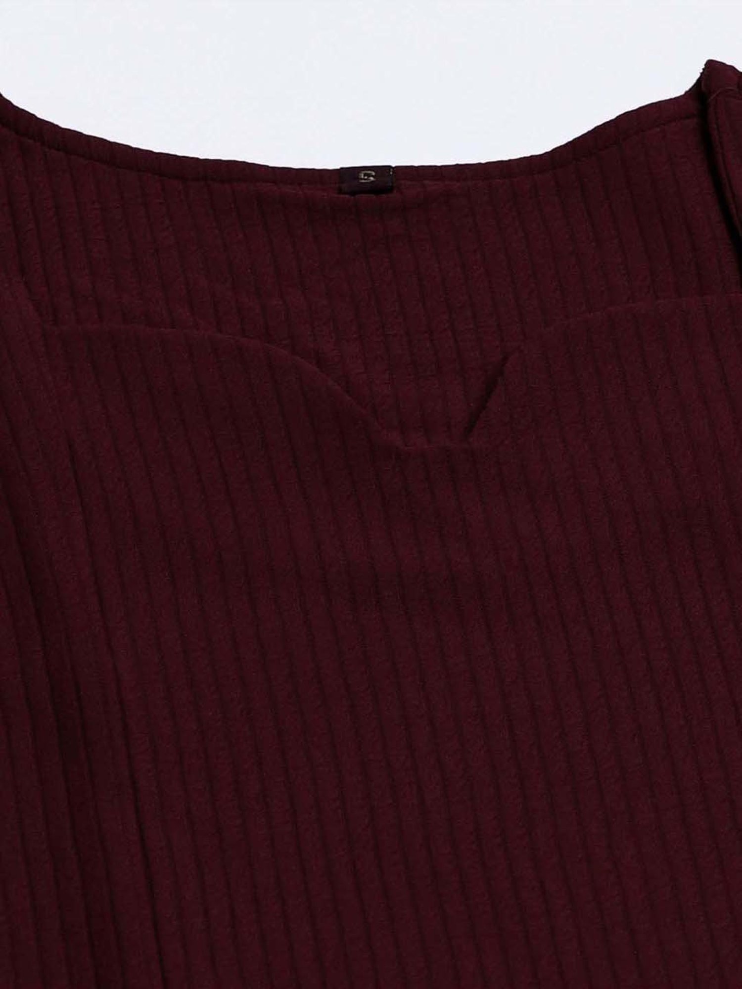 SELVIA Maroon Regular Fit Top