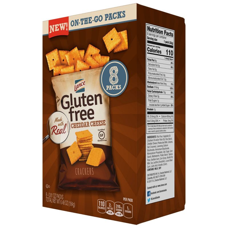 Lance Gluten Free Cheddar Cheese Crackers - 6.48oz