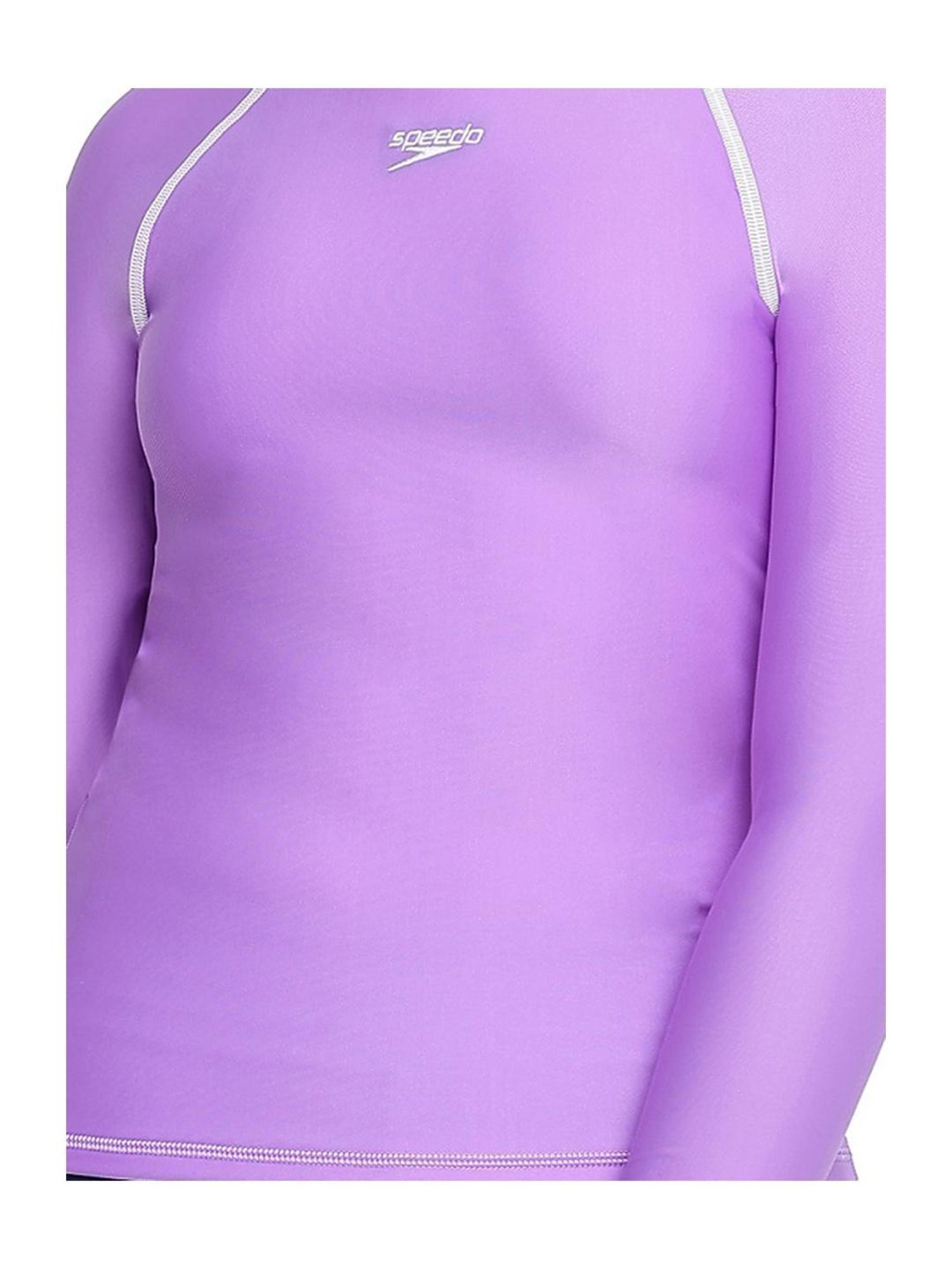 Speedo Kids Lilac Solid Full Sleeves Swim Top