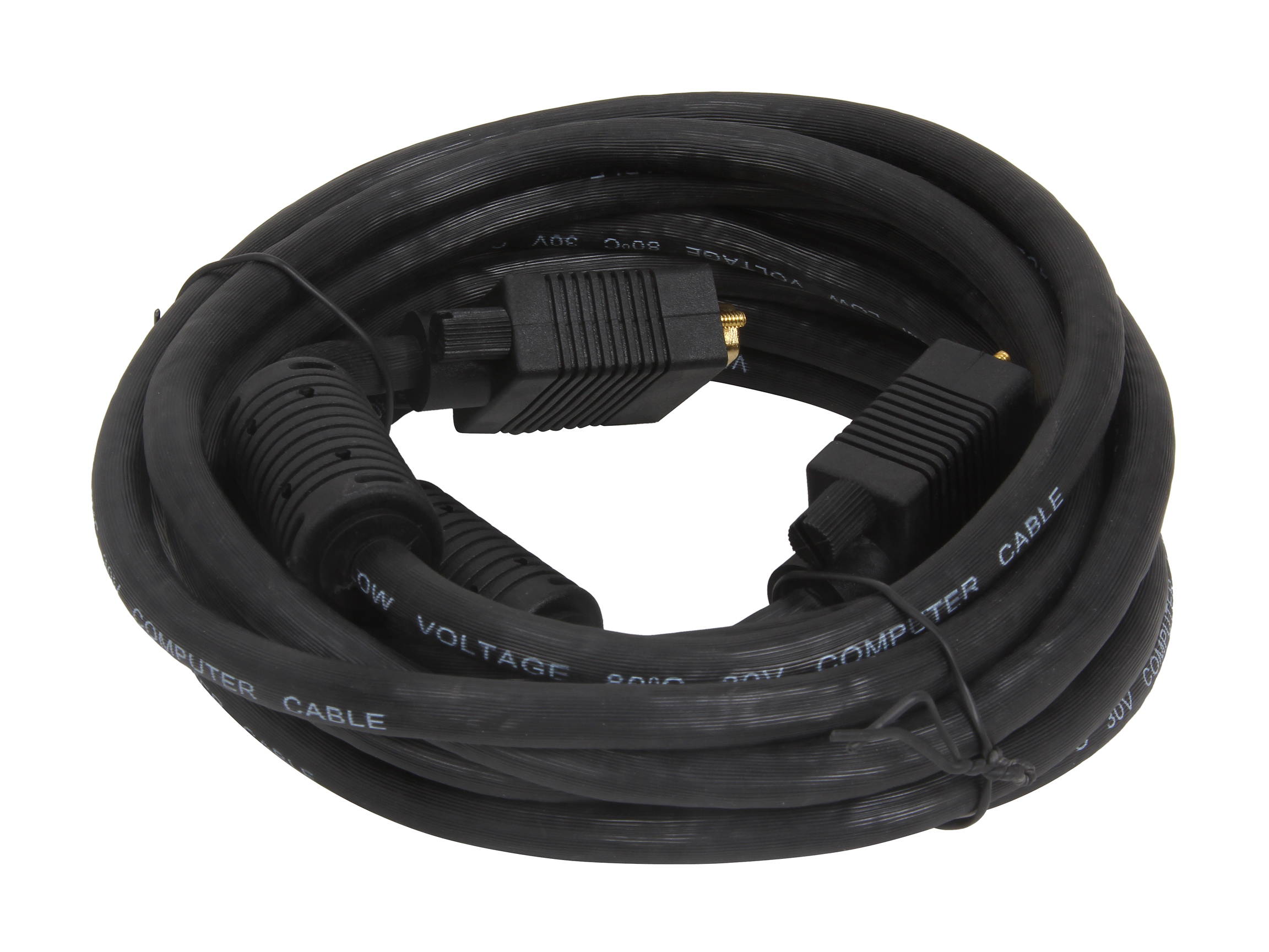 VCOM VC-VGA15M 15 ft. SVGA HD15 Male to Male Black Cable