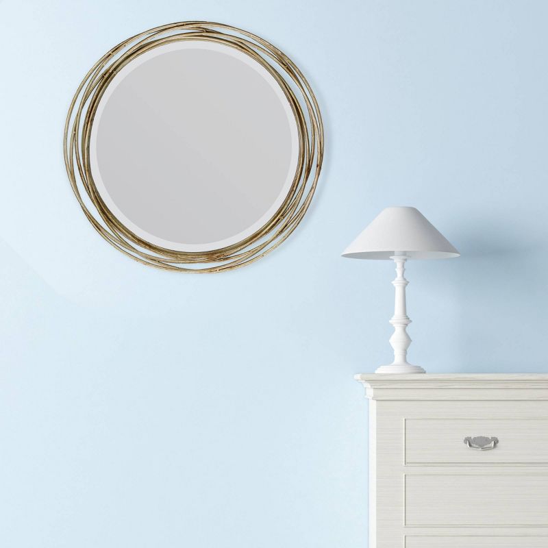 Banded Layer Decorative Wall Mirror Gold - Stonebriar Collection