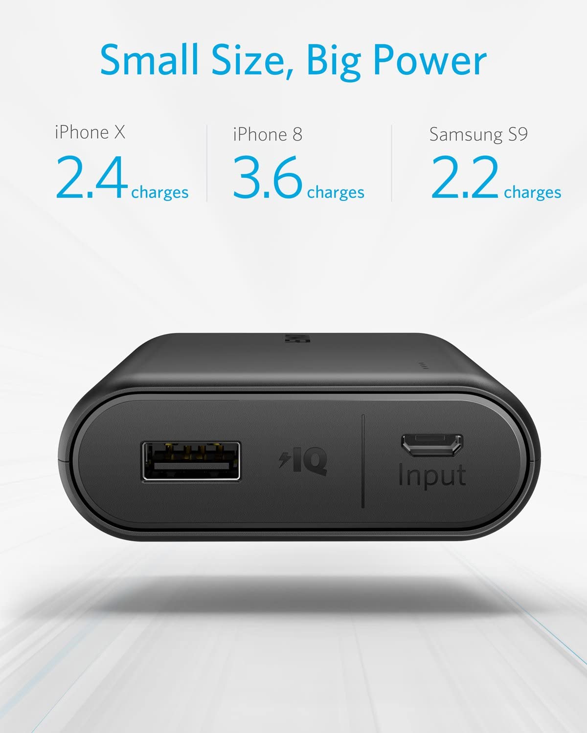 Anker PowerCore 10000 Portable Charger, One of the Smallest and Lightest 10000mAh External Battery, for iPhone, Samsung Galaxy and More