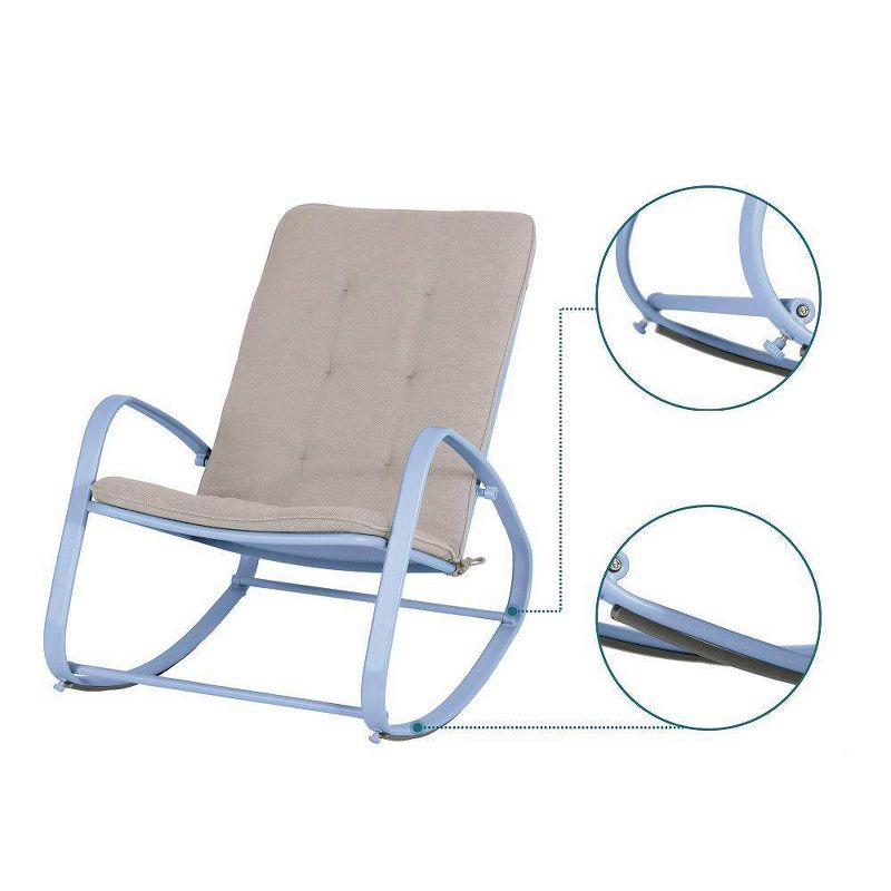 Outdoor Rocking Chair - Blue - Captiva Designs