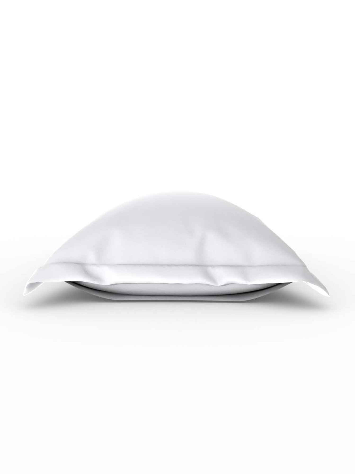 Pizuna 100% Cotton 400 TC Pillow Cover, Standard, White, 2 Pieces