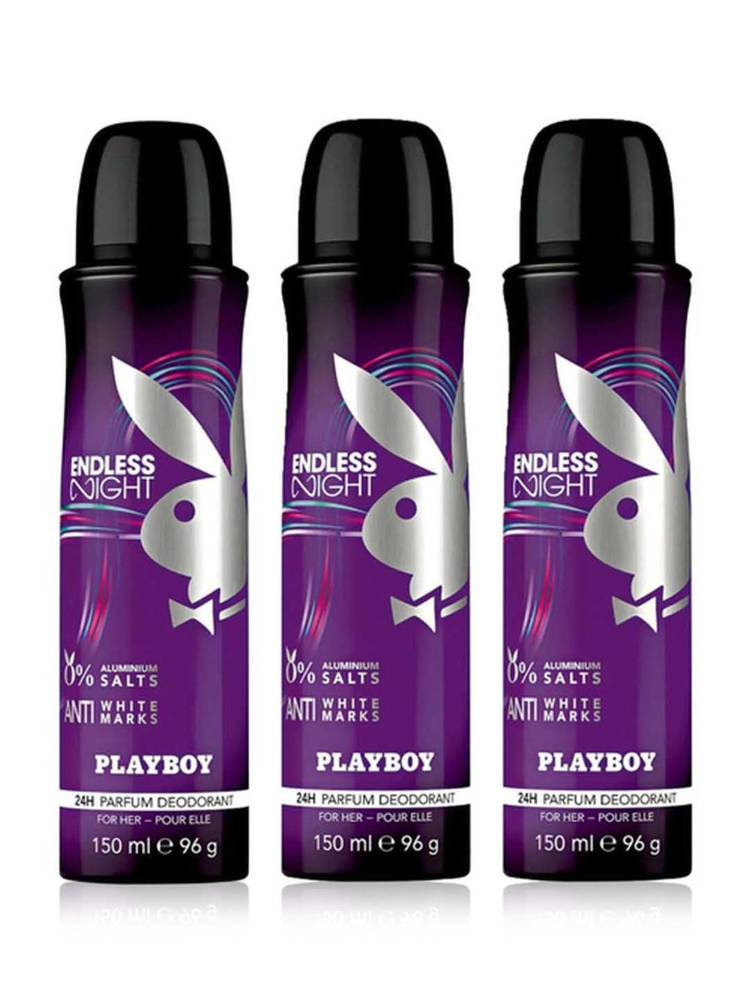 Playboy Endless Night Deodorant Spray (Pack of 3)