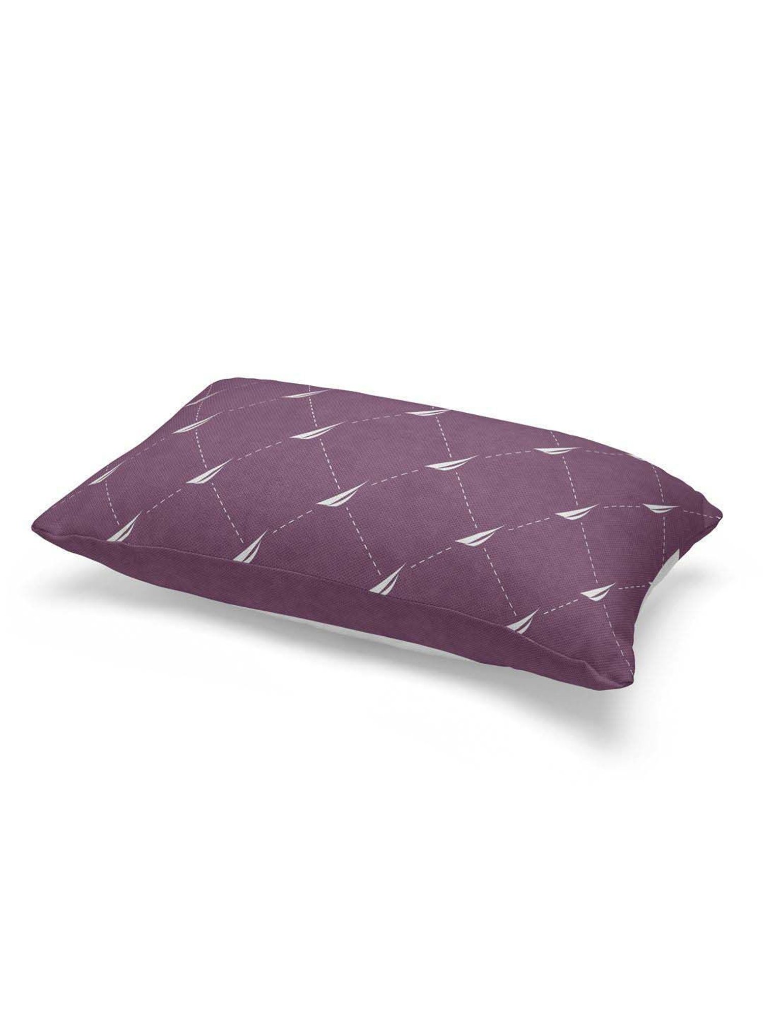 Nautica Logo Stripe Grape Microfibre 300 GSM Premium Cushion Covers - Set of 2