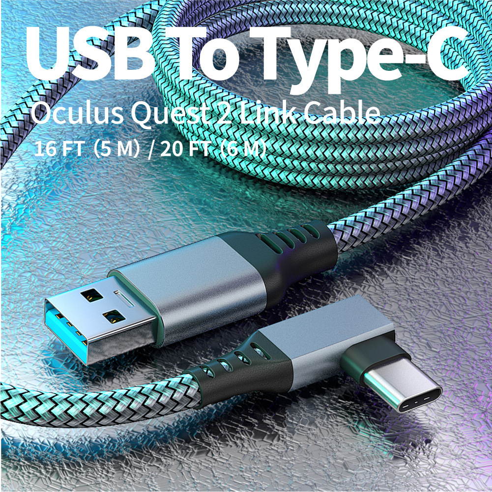 Quest Link Cable 15ft, Kchibo Oculus Quest Link Cable, High Speed Data Transfer & Fast Charging USB C Cable Compatible for Oculus Quest Headset and Gaming PC