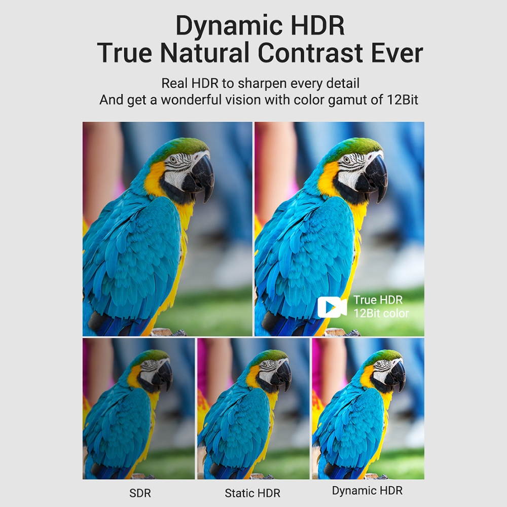 Vention HDMI 2.1 Cable HD Cable with 8K Resolution 4K@120Hz 3D Vision 48Gbps Bandwidth for Computer Smart Box Projector 2m