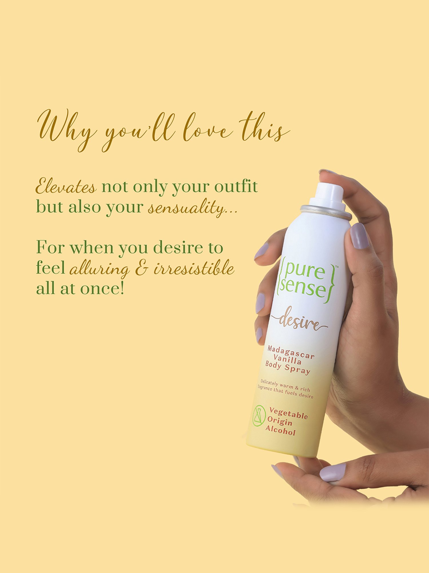 Pure Sense Desire Madagascar Vanilla Body Spray - 150 ml