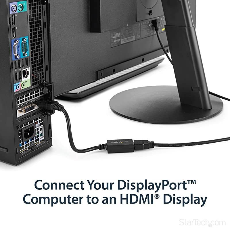 com DisplayPort (Male) to HDMI (Female) Adapter Converter - 1920x1200 - Latching DP Connector - DisplayPort Laptop or Desktop to HDMI (Female) to Connect HDMI Monitor/ Video Cable (DP2HDMI2)